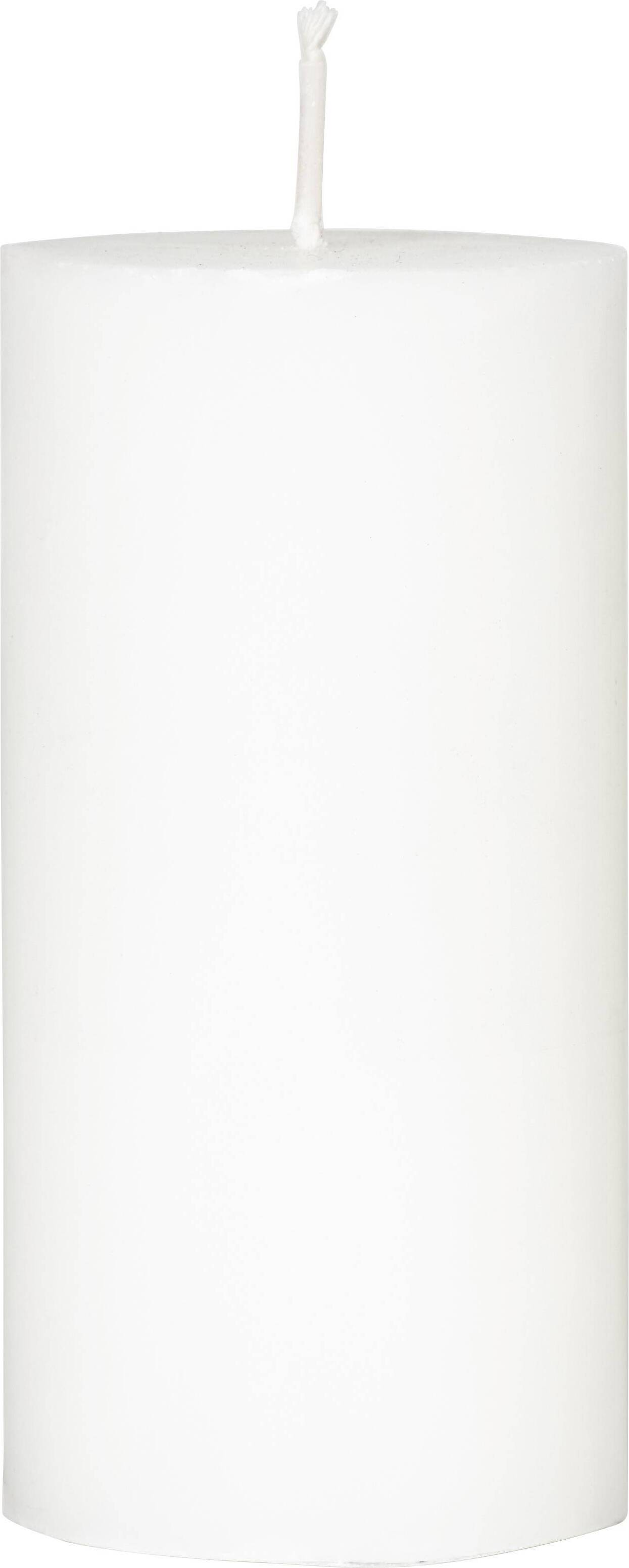 Bütic GmbH Candele colorate a pilastro, candele in stearina, diametro 64 mm, colore: bianco, dimensioni: 75 mm di altezza