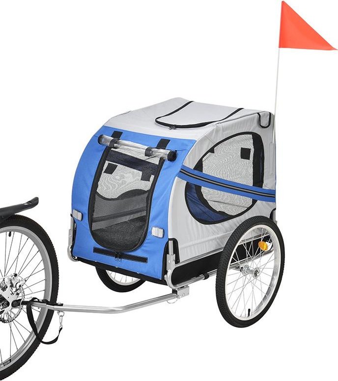 JEOBEST Hundeanhänger Transportanhänger Hundeanhänger Fahrradanhänger Blau 583841