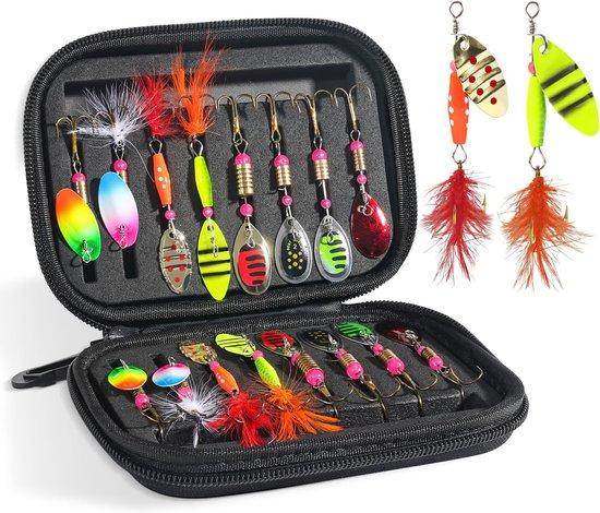 JedBesetzt Köder Compound Glitzer Angelwerkzeugtasche 16-teilig Metall Ruia Glitzer Ruia Falschköder Set K-MM-26616-54