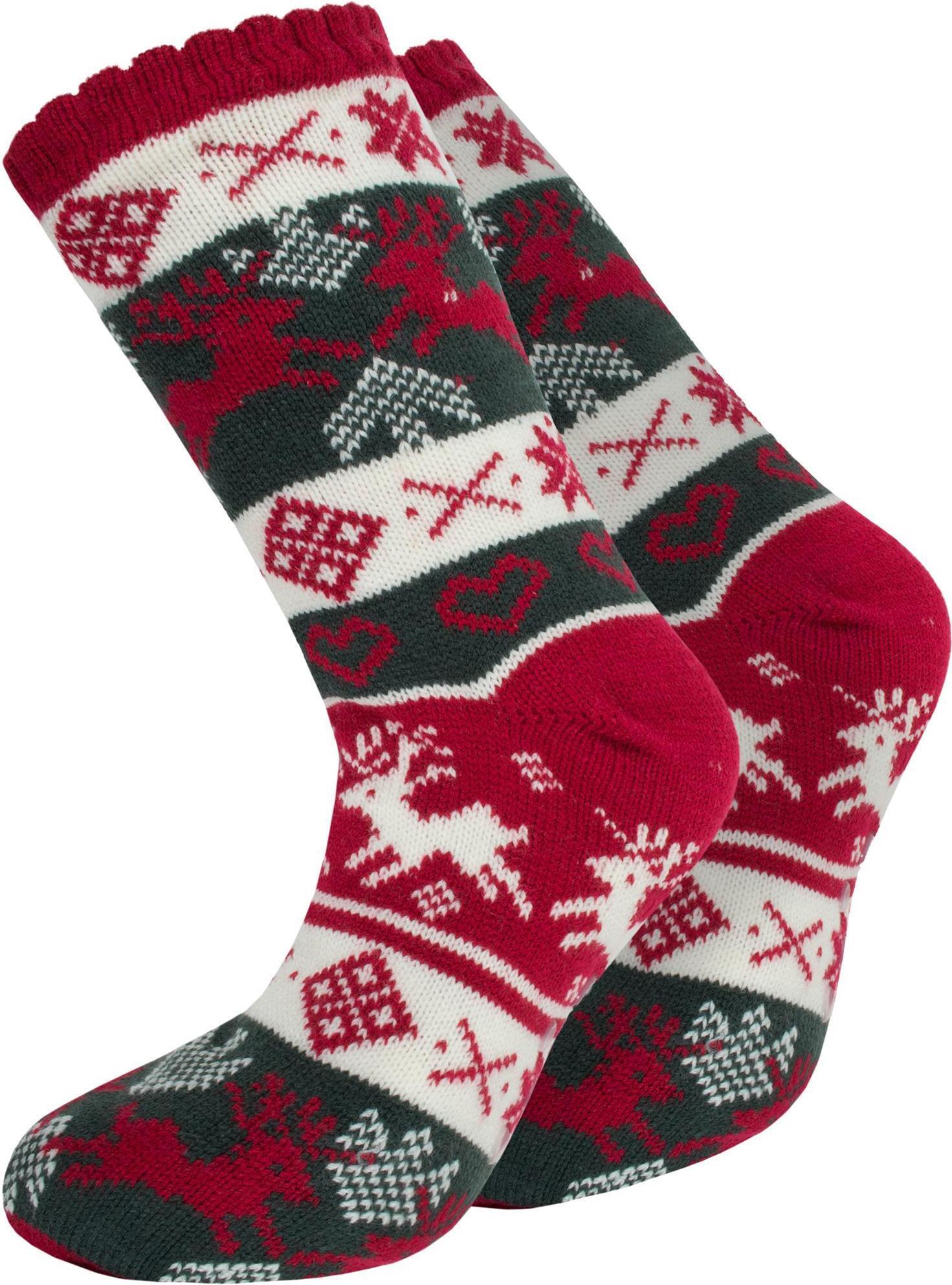 normani Strick-Kuschelsocken mit Norwegermotiv und ABS 3020082-4250733517801