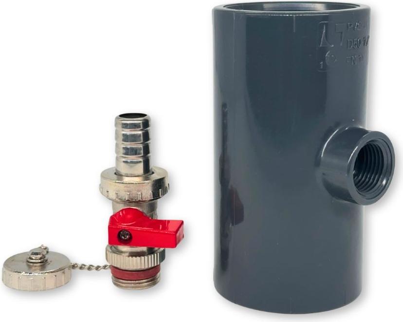 oku Obermaier OKU Absorber-Entleerungsset für PVC-Verrohrung Ø 50 mit Entleerhahn 02037