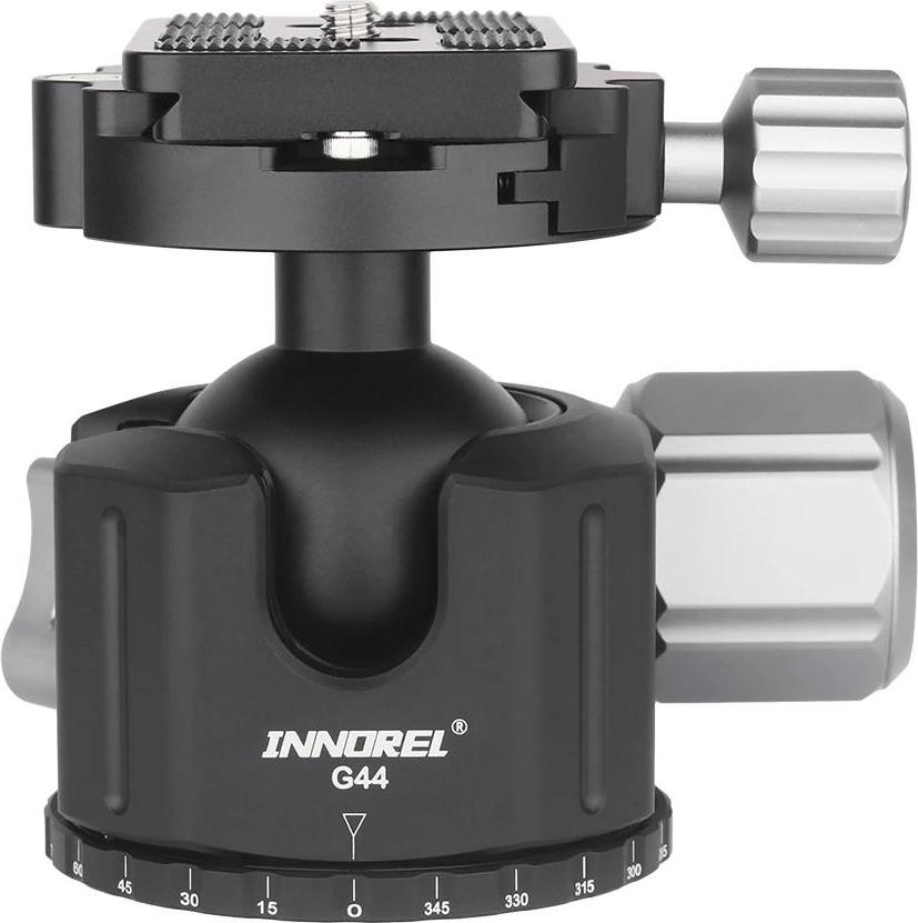 Statívová hlava, plochá konštrukcia, funkcia 360° panoráma, guľová hlava G44