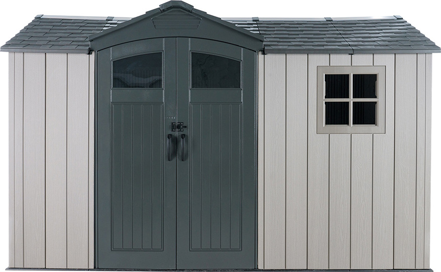 Plastový prístrešok Pluto s podlahou sivý 206x350x225 cm