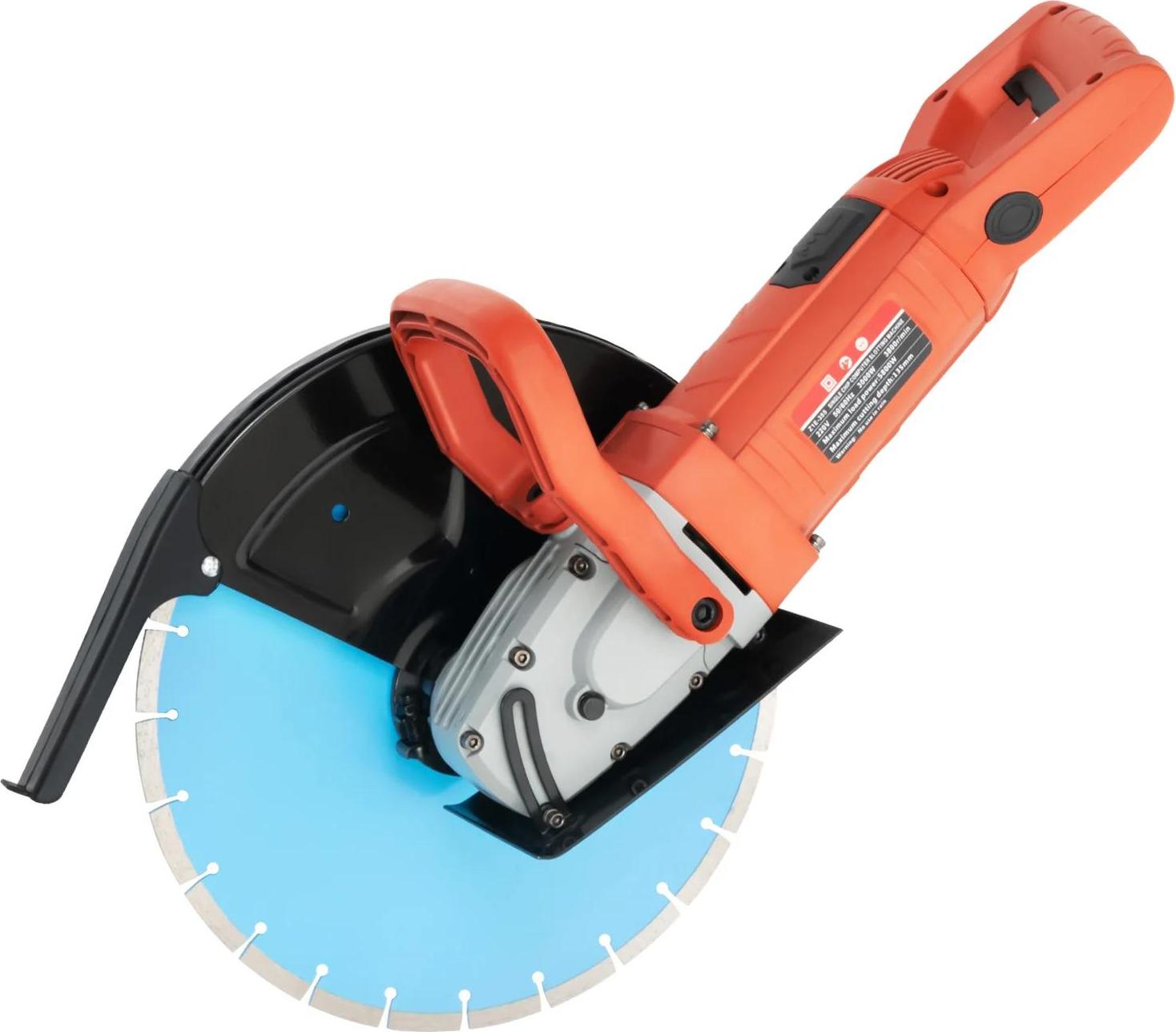 StarTech Betonsäge - Handgeführte Kreissäge - 3000 W - 3800 U/min - Schnitttiefe 13,5 cm - Nassschnitt - Geräuscharm - Orange