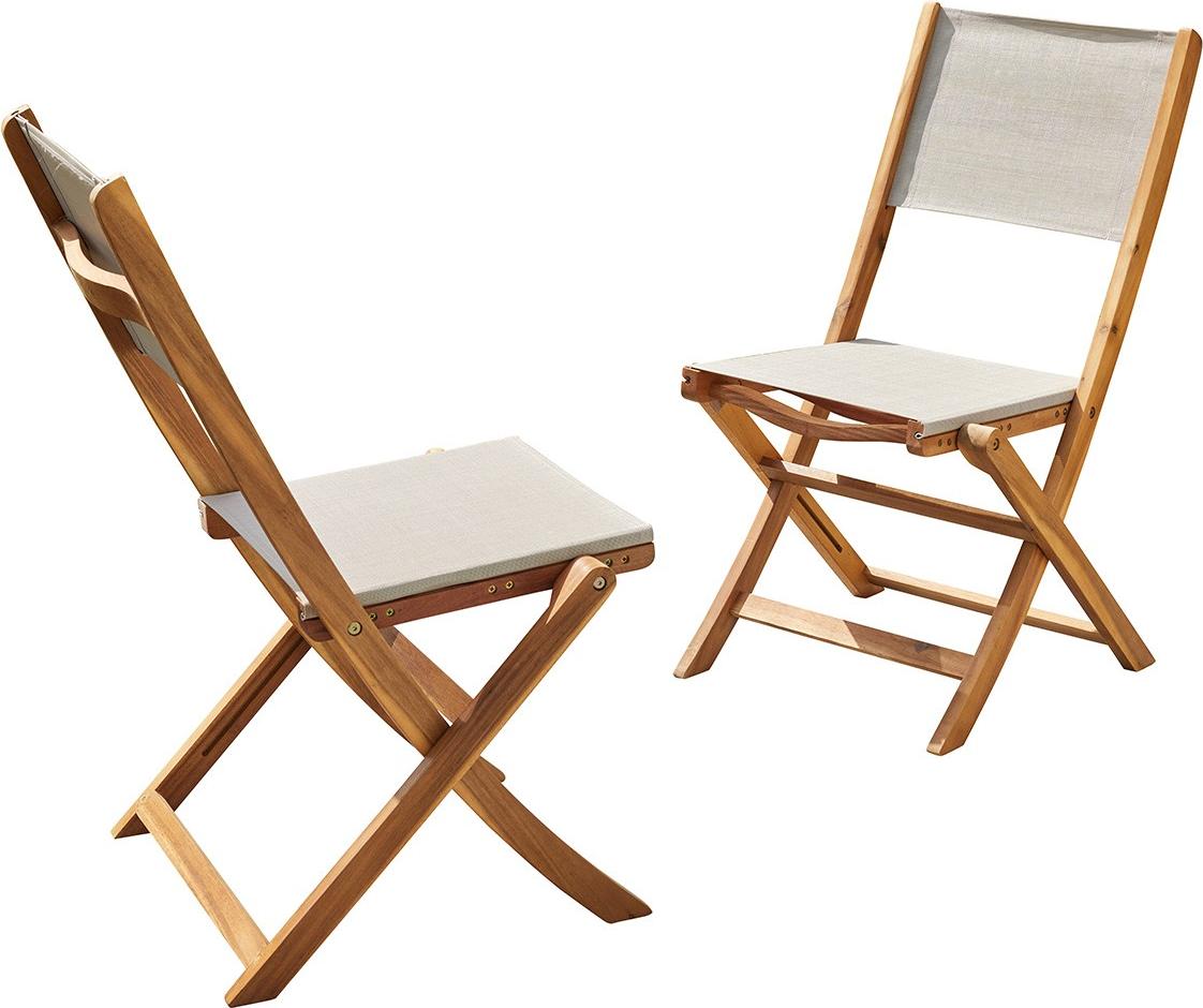 Berah Getah 2er-Set Gartenstuhl Akaziemassiv langlebig