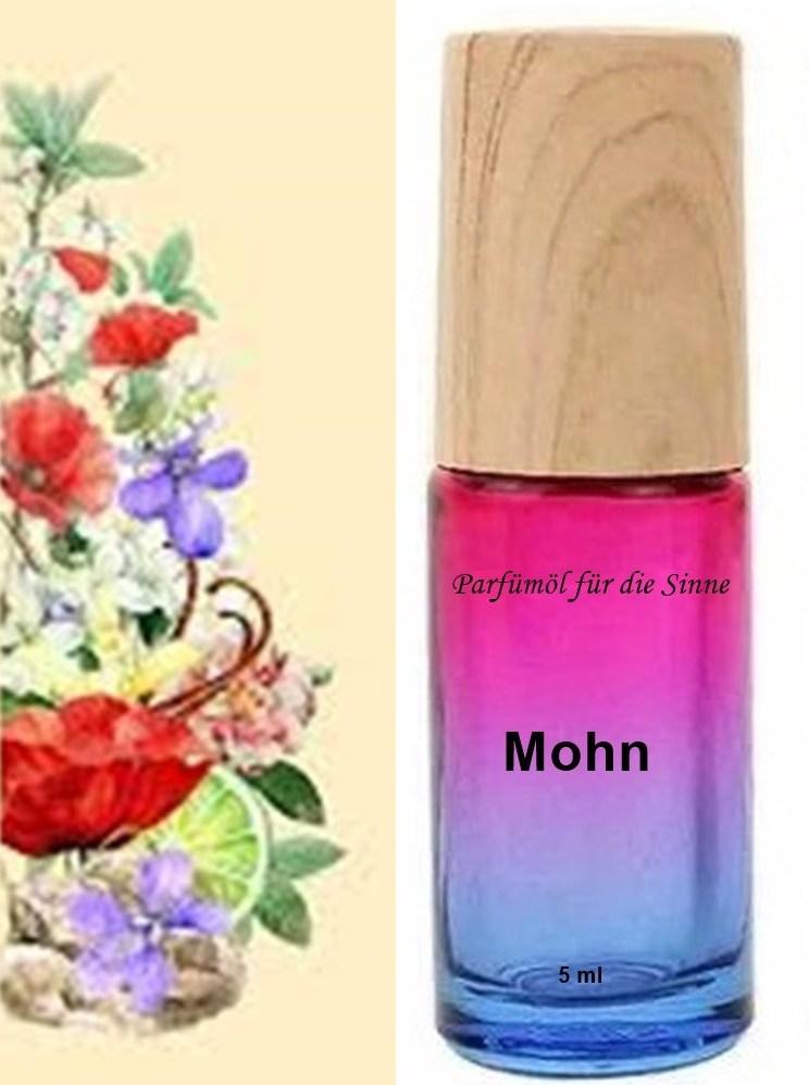 GKA Parfüm Roll-On gefüllt mit reinem Parfümöl Mohn Parfüm Roller RollOn Duftroller Parfümroller