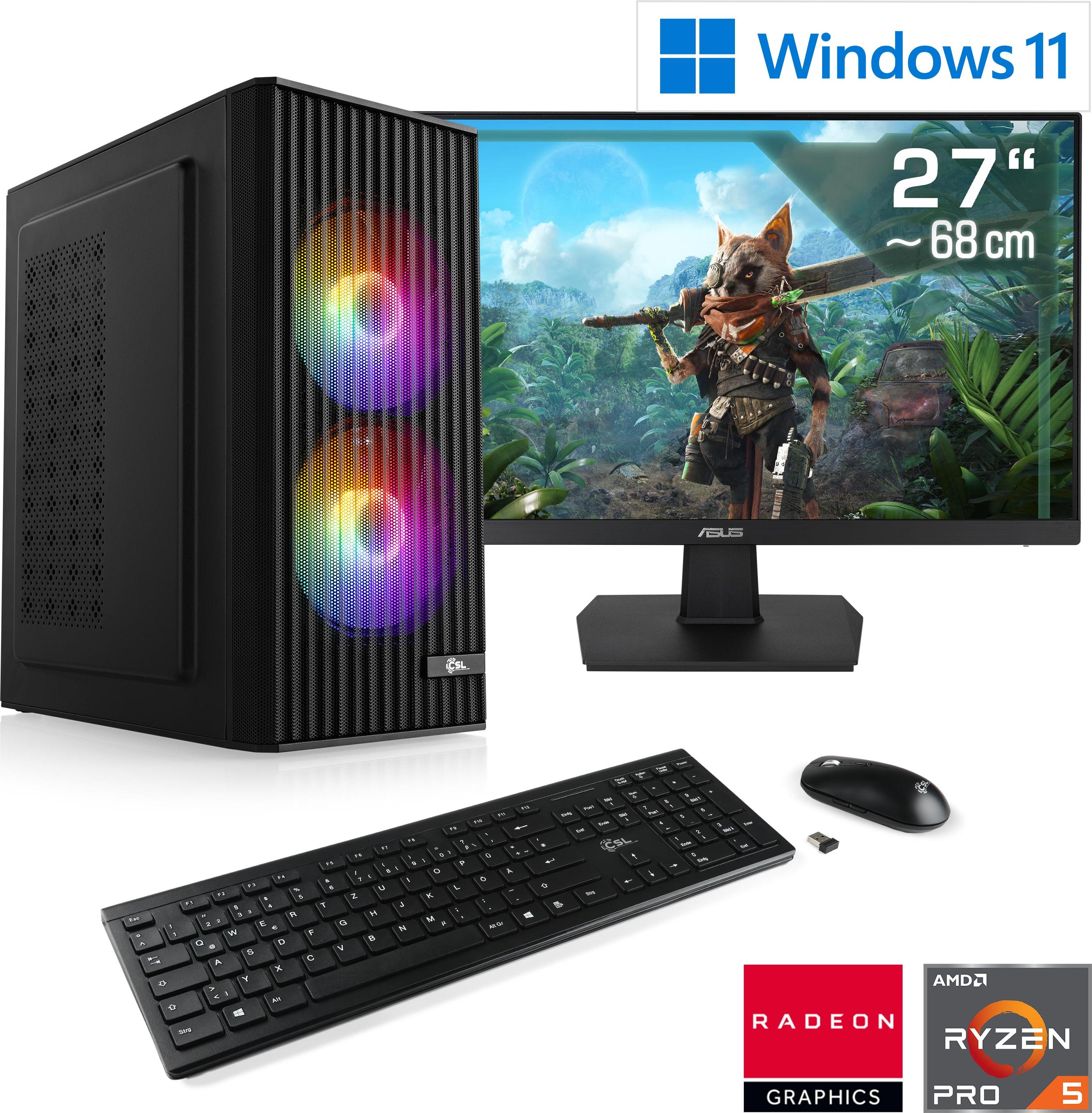 Gaming PC M12860H / AMD Ryzen 5 Pro 5655G, 6x 3900 MHz / AMD / 16 Go DDR4 RAM / M.2 SSD 1000 GB - Windows 11 Home