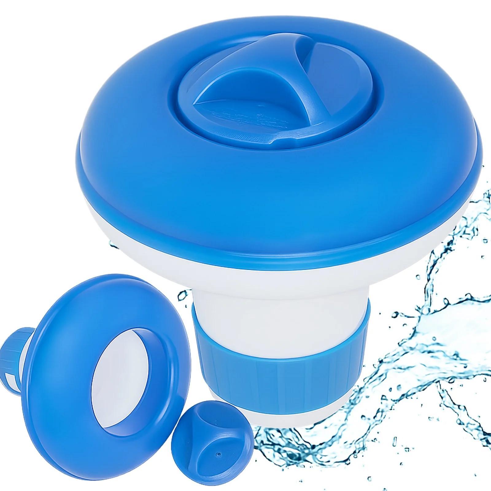 VEZO Chemie Dosierer Schwimmer Pool, Chlor-Tabletten Spender mit Dosier-Regler, schwimmender Pool-Chlor-Dosierer 12x11,5 cm 8834