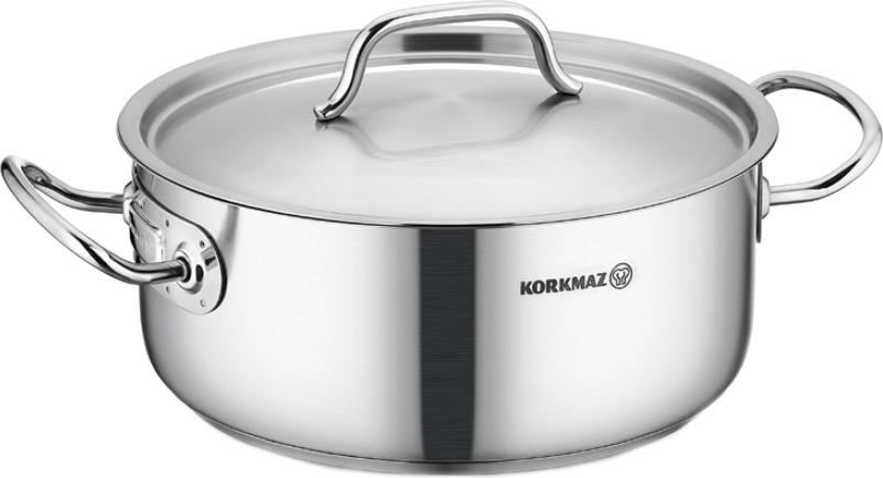 Korkmaz Edelstahl-Kochtopf niedrig Proline 20x9cm 2,8l 50712
