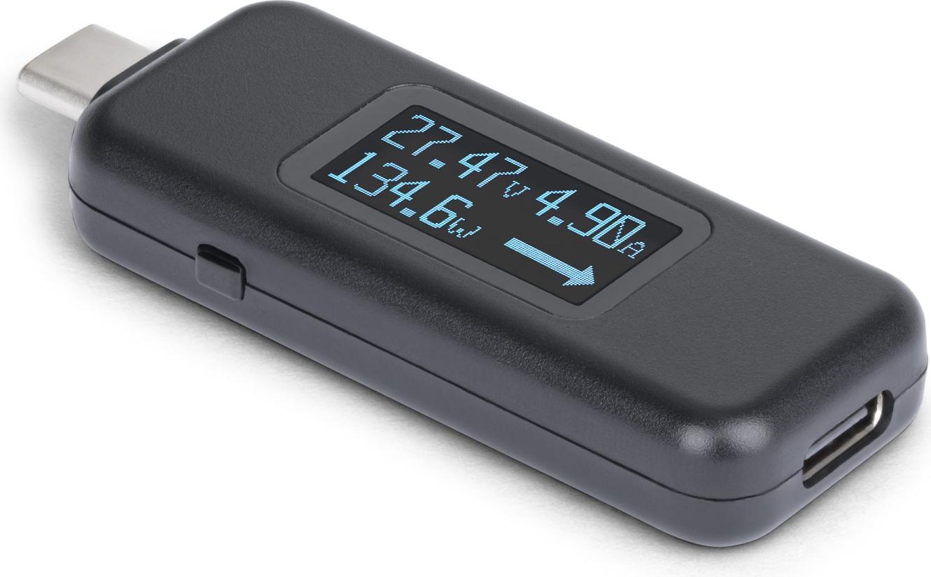 StarTech.com USB-C Power Tester, Bi-Directional Digital Voltage/Current USBC-PWRTESTER