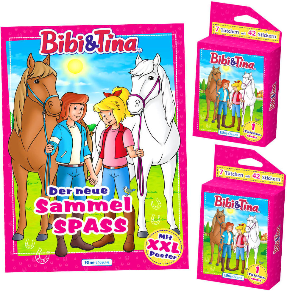 Blue Ocean Bibi und Tina Sticker Serie 2 - Pferdesticker Sammelsticker (2024) - 1 Album + 2 Blister