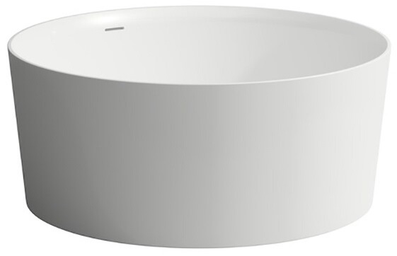 LAUFEN VAL Badewanne, 1300x1300x505, freistehend, rund, integrierter Überlaufkanal, H2312820000001