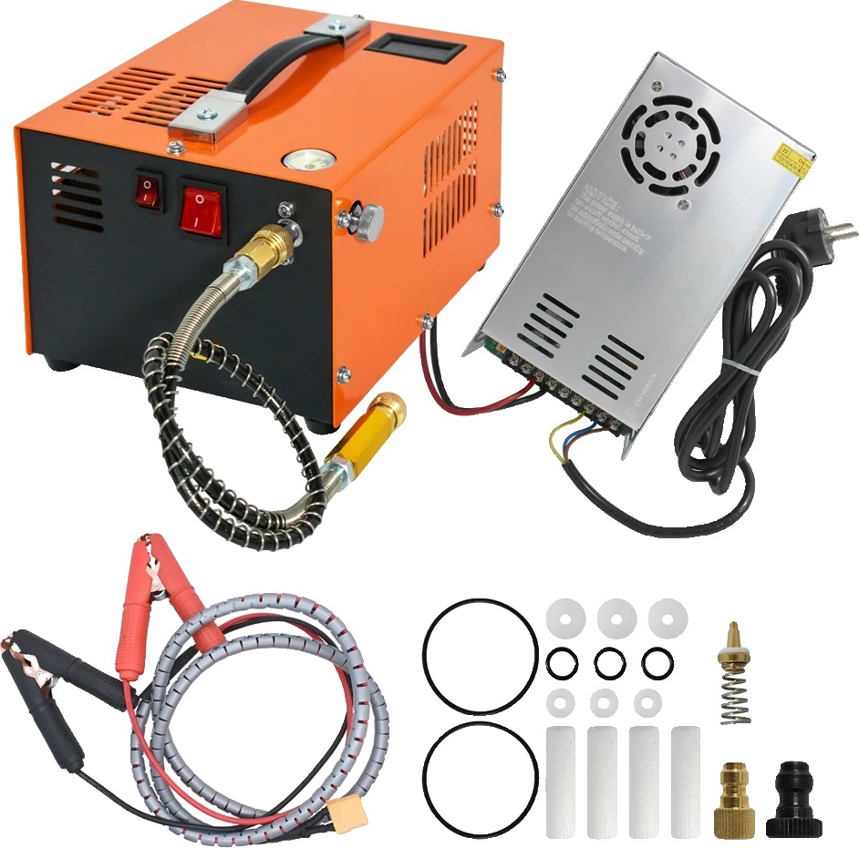 Vzduchový kompresor, 4500psi, pneumatické ponorné čerpadlo, 220V, oranžový