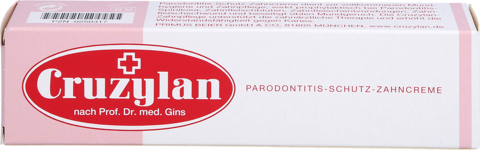 Primus Beier GmbH & Co. KG, Deutschland Cruzylan Parodontitis Schutz Zahncreme, 70 g Zahncreme 00250317