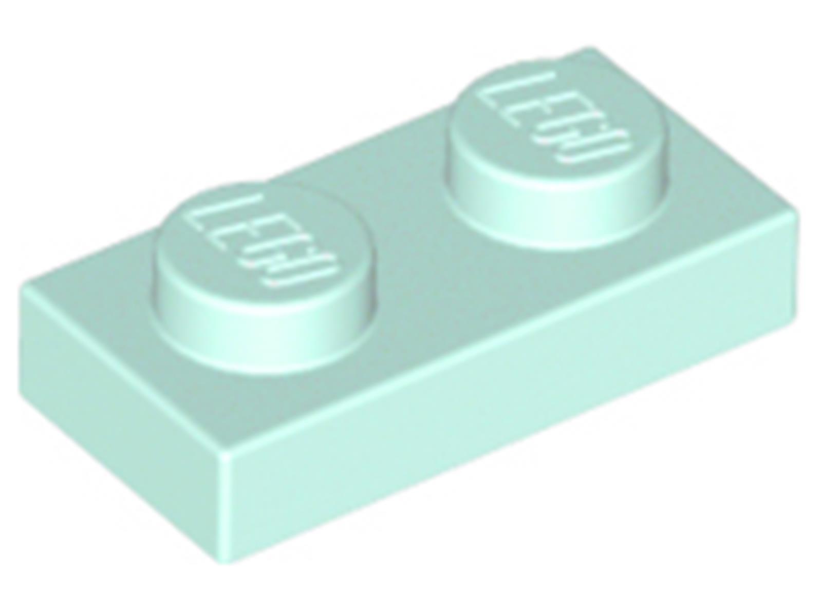 Lego® 100x 1x2 dosky 3023 - Doska Light Aqua - Light Aqua