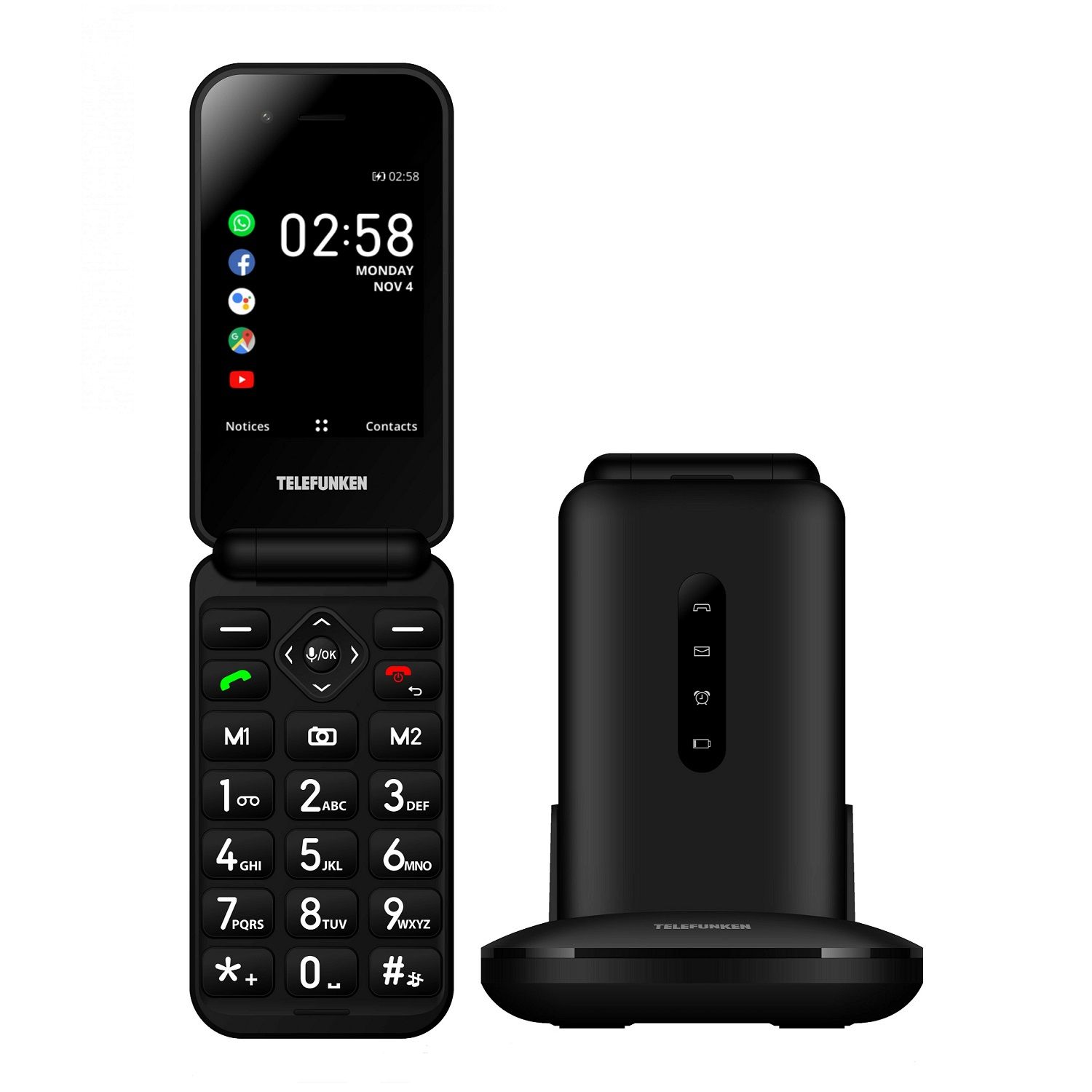 S740 4G Senior mobilný telefón GPS Wi-Fi Bluetooth FM rádio Fotoaparát