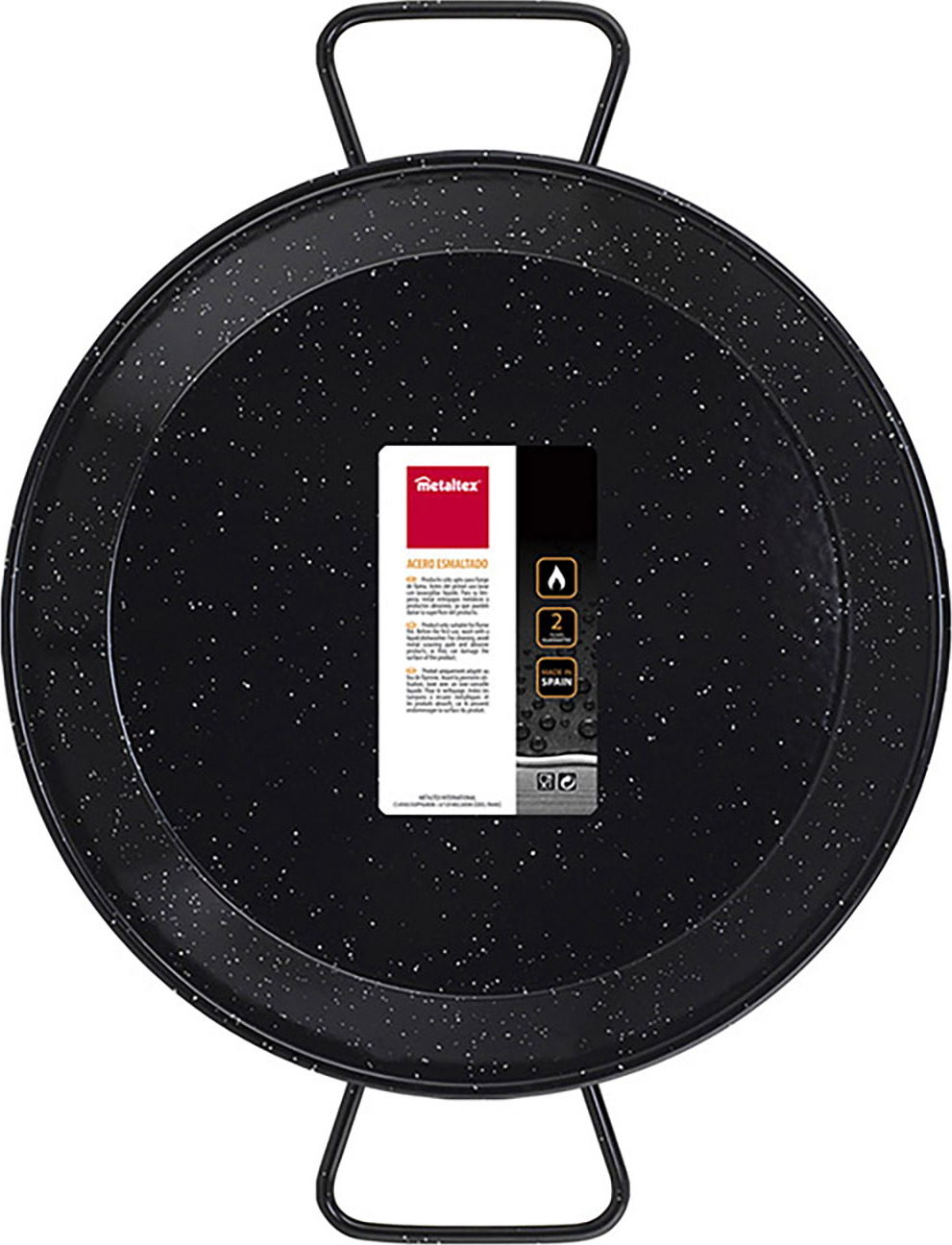 Metaltex Emaillierte Paella-Pfanne aus emailliertem Stahl 30 cm 4 Portionen 7398150000