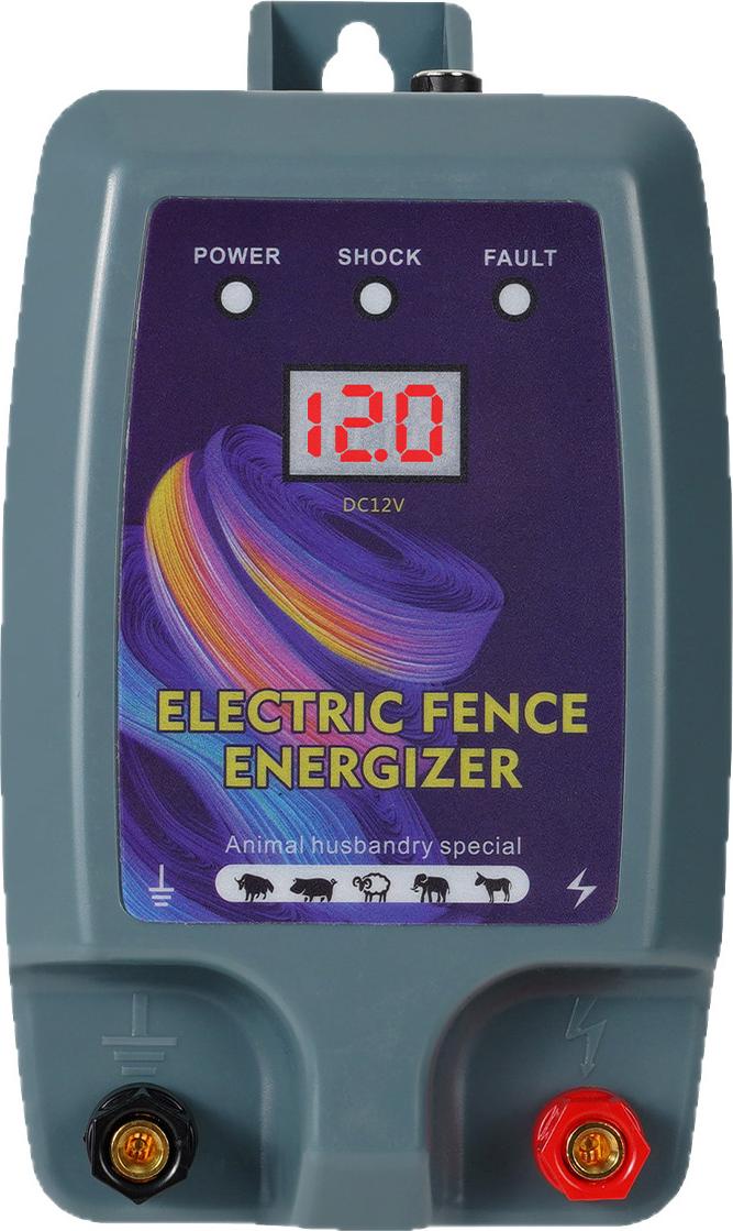 Mmgoqqt 12V Pro 10KM Weidezaunger?t, Vieh, Gro?tiere, Bauernhof, Sicherheitskontrolle, Weide, Widerstand Kau-LA-2633-37