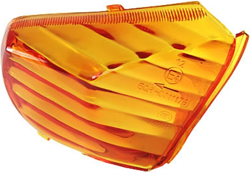 GY6 Blinkerglas , hinten links, orange, E-Prüfzeichen Baumarkt, Chinaroller, 4-Takter, Baotian, BT49QT, Rocky, Benzhou, City Star, Formular 2000, 3000, One, Retro YY50QT, Buffalo, Silver, Speedy, Tanco, TVZ, Warrior, Wind, ZX, Dotero, Epella, GMX, Ering, Red Wing, Silver Fox, Smart Rider, Sprint, Flex, Tech Fun, Hurrican, Topdrive, Topspeed, Huatian, HAT, Italjet Mini, Jack Eco GT, Speed JMSTAR, Accipiter, Breeze, Eagle, Falcon, Sunny, Z-Bike, Zeus, Jonway, Kymco, Agility, Agility City, MMC, RS,