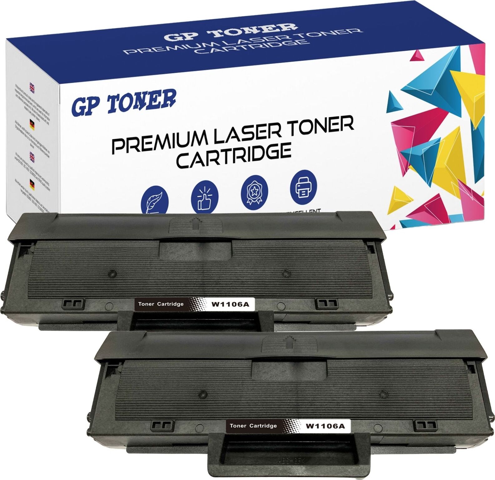 2x Toner s čipom Kompatibilný 106A PRE HP 107a 107r MFP 135a 135w