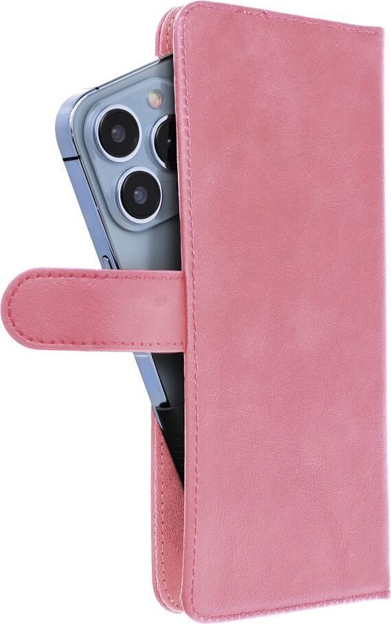 Univerzálne puzdro COMMON Book veľkosti S vhodné pre IPHONE 12 / 13 / SAMSUNG S6 / A5 2016 / XCOVER 4 / S22 / HUAWEI P8 2017 ružové