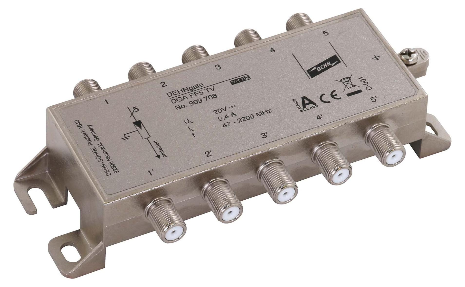 DEHN 909706 DGA FF5 TV UE.schutz für Antennenverteiler an Satanlagen