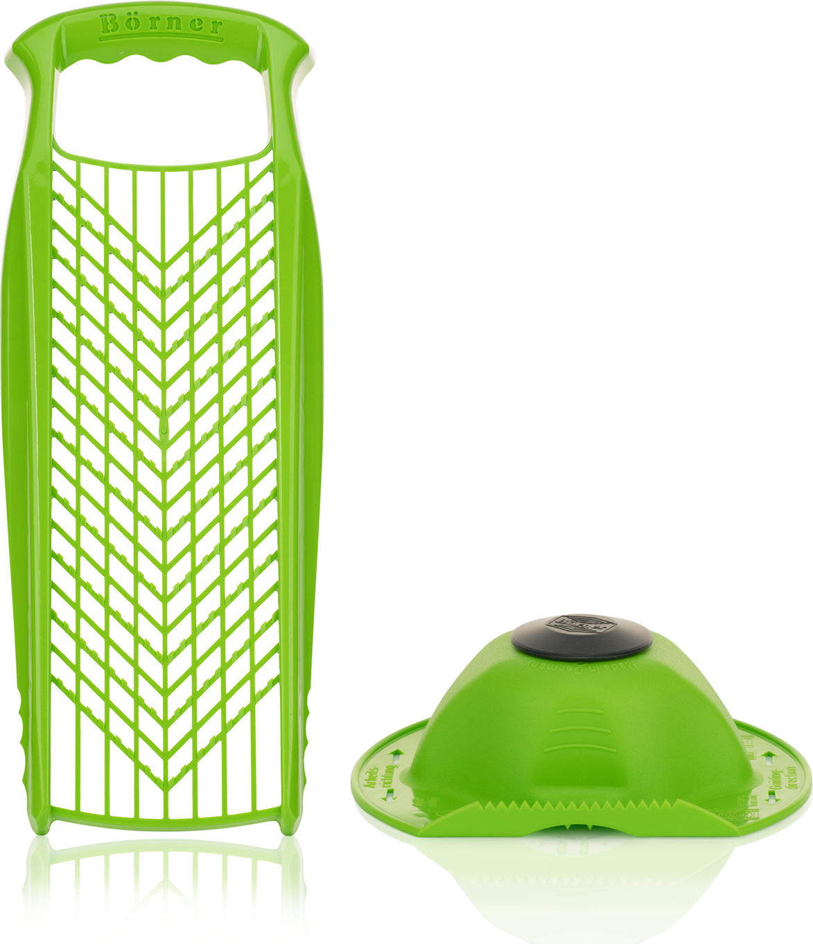 Börner Reibe Powerline Gemüsereibe Obstraspel Käsereibe Schokoladenreibe Ingwerhobel Semmelbroesel, Farbe:Grün 5G54076