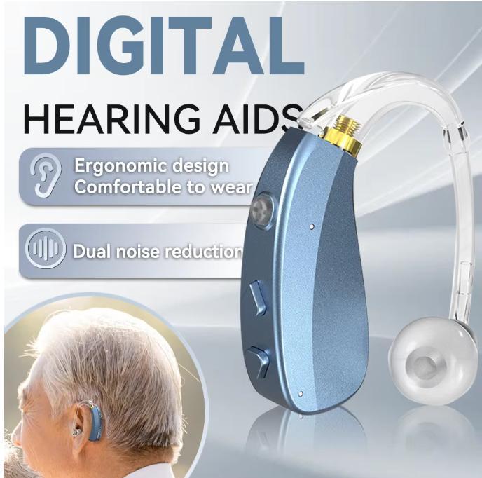 Exlene Hörgeräte für Gehörlose Wiederaufladbare Hörgeräte für Senioren Das Hörgerät Drahtloser Schallverstärker Katheter-Hörgeräte