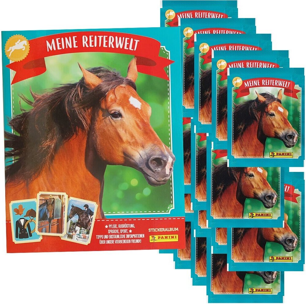 Panini Pferde - Meine Reiterwelt - Sammersticker - 1 Sammelalbum + 20 Tüten