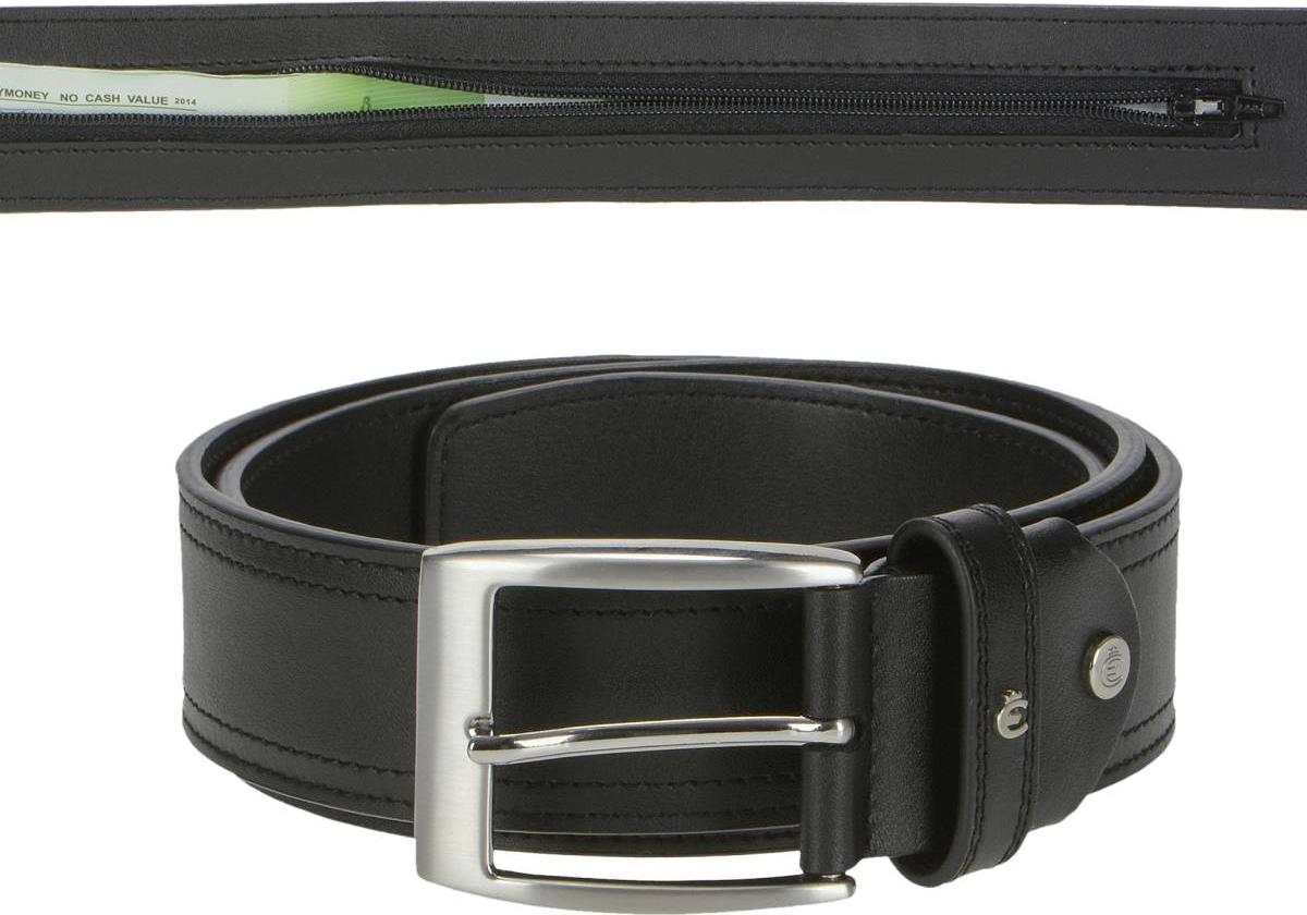 Esquire Tresorgürtel Geldgürtel Safegürtel Gürtel Moneybelt 95cm Leder schwarz 2135-00-95