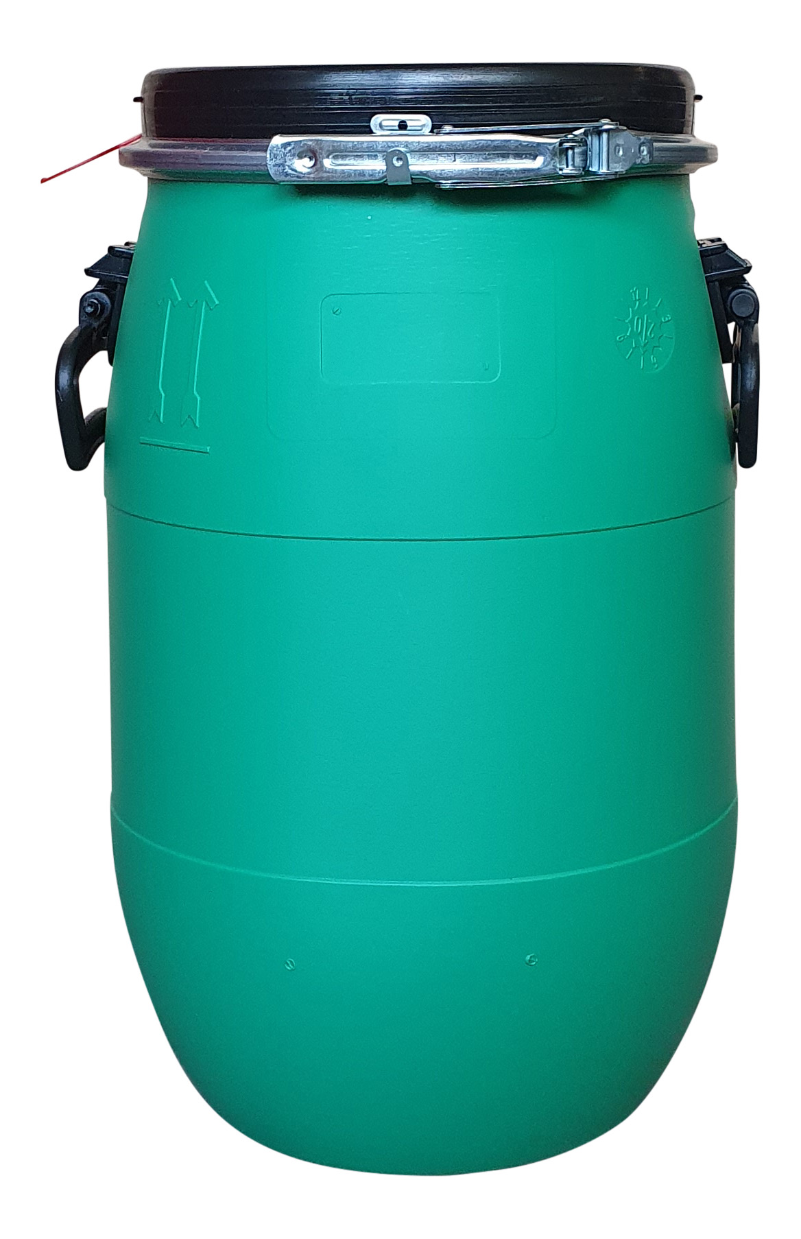 6 x 30 Liter blau Kunststoff Fass Plastiktonne Deckelfass Griffmulden 6x30 DGM 