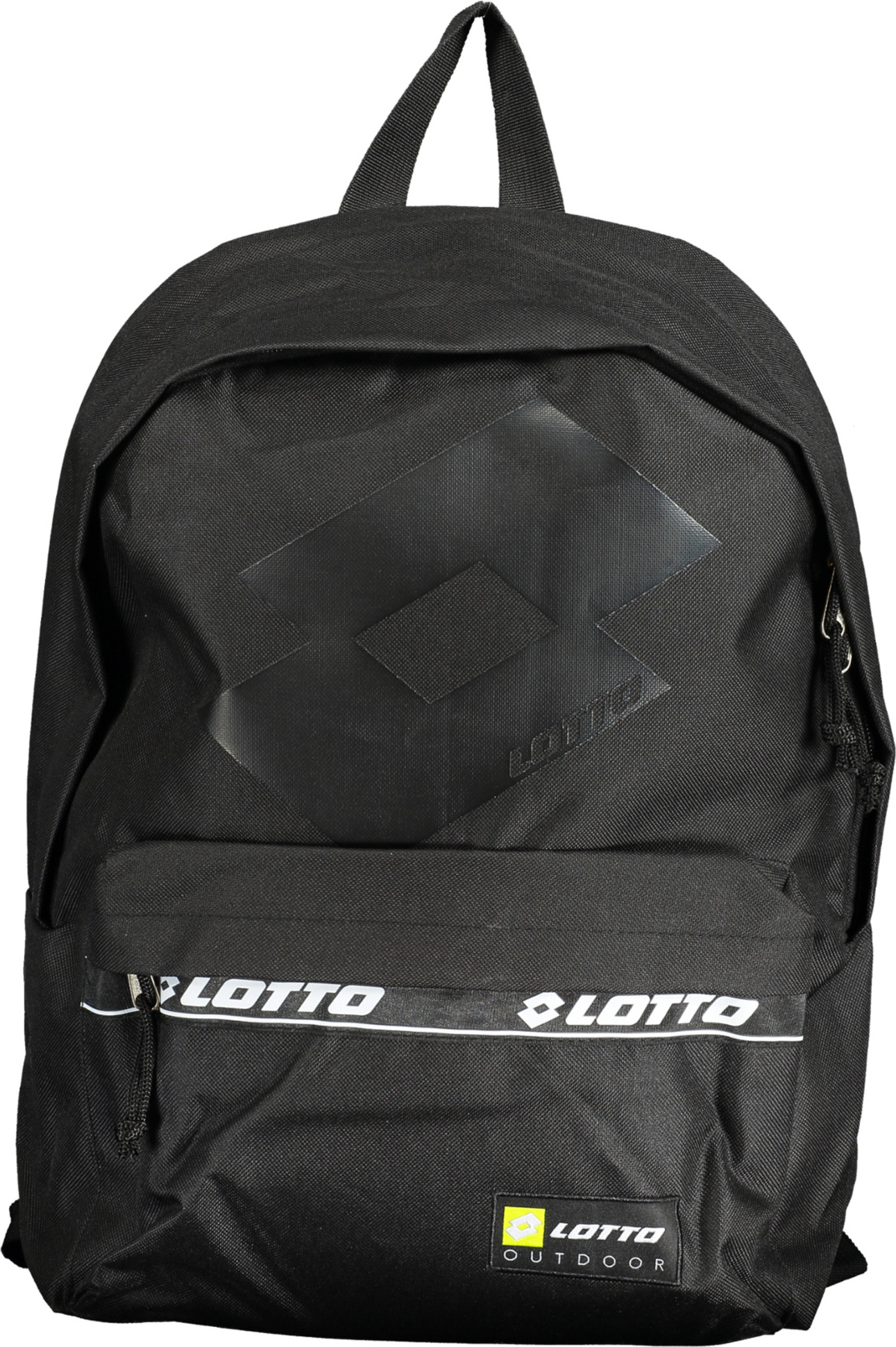 Lotto Moderner Schwarzer Herren-Rucksack mit Logo und Außentasche, Größe: UNI Farbe: Nero