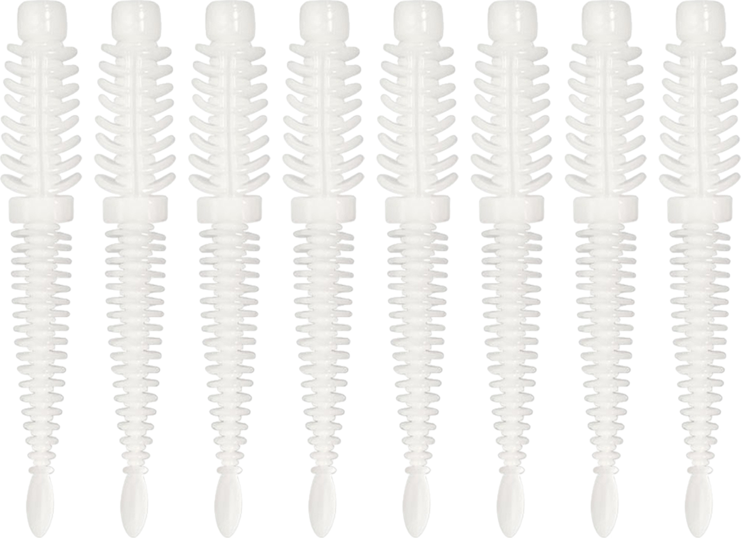 Bremen 8 Stück 8 cm/2 g weicher Wurmköder Topwater Reverse Thread Elastic Worm Bionischer künstlicher Blutegelköder Salzwasser Süßwasser Bass Angelzubehör 4219399