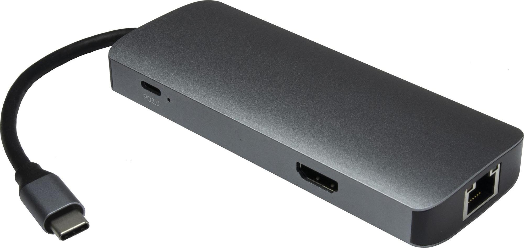 Inter-Tech H-428, USB 3.2 Gen 1 (3.1 Gen 1) Type-C, HDMI, USB 3.2 Gen 1 (3.1 Gen 1) Type-A, USB 3.2 Gen 1 (3.1 Gen 1) Type-C, MMC, Microsd (transflash), SD, 5000 Mbit/s, 30 Hz, 3840 x 2160, 4096 x 2160