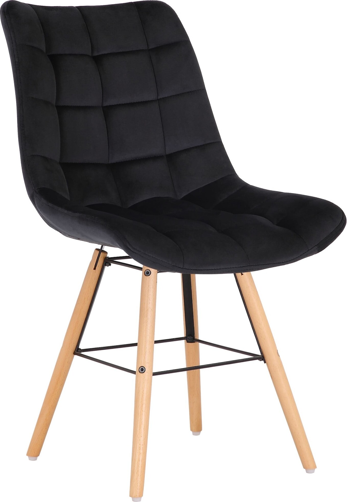 In And OutdoorMatch Esszimmerstühle Anjelica – Schwarz – 2er-Set – Samt – Hochwertige Polsterung – Stilvolle Esszimmerstühle – Optik 50153-0