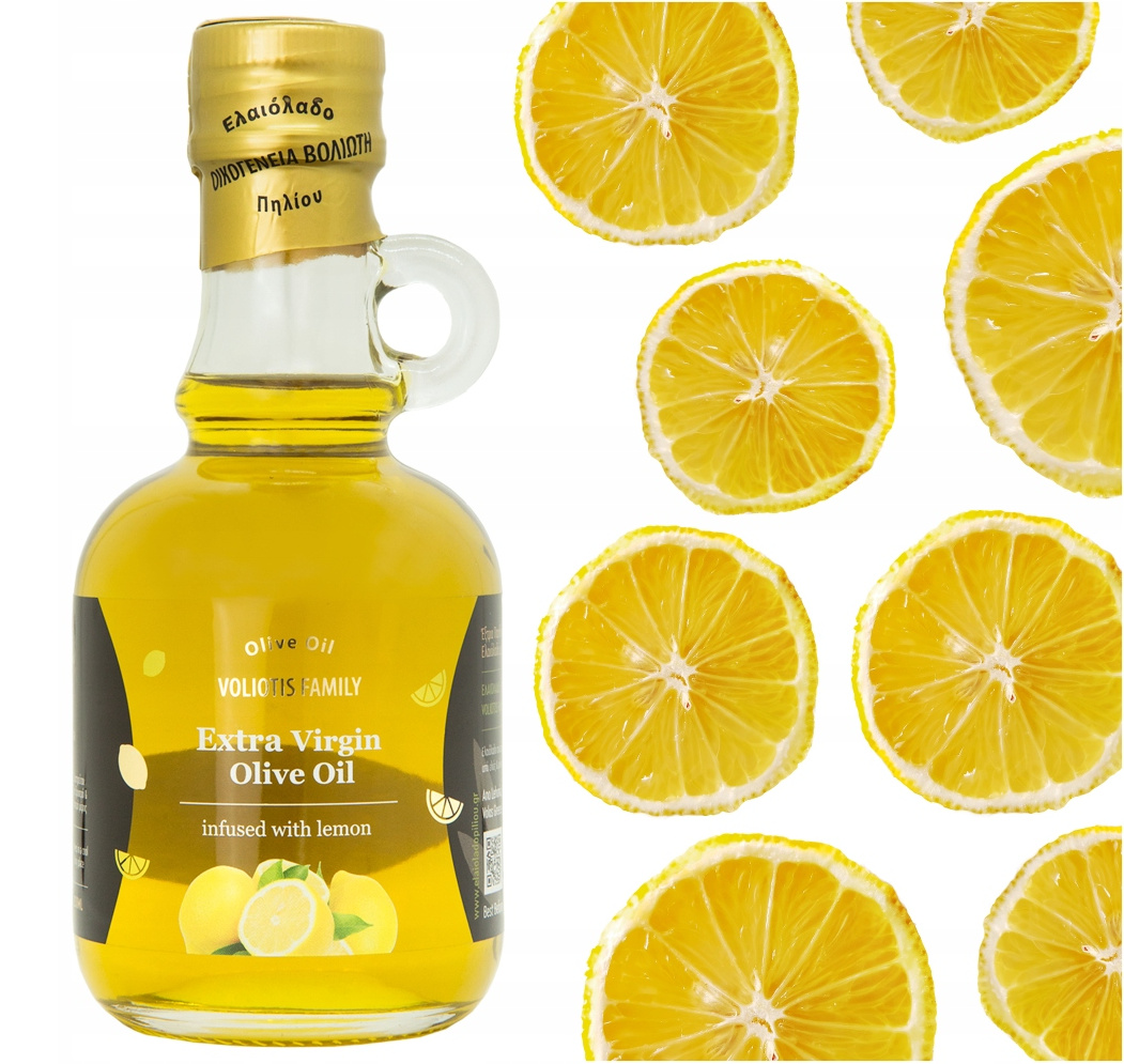 Voliotis | Olivenöl - Zitronengeschmack - 250 Ml - Ungefiltert - Kaltgepresst