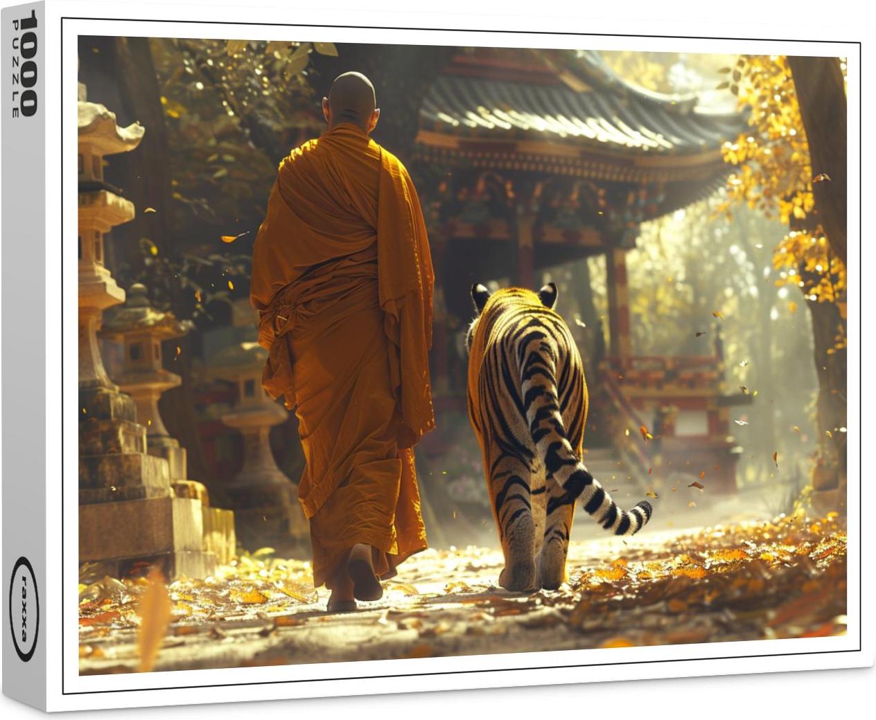 raxxa Premium-Puzzle "Der Weg des Tigers - buddhistischer Mönch", 1000 Teile 1-14270-20592-373