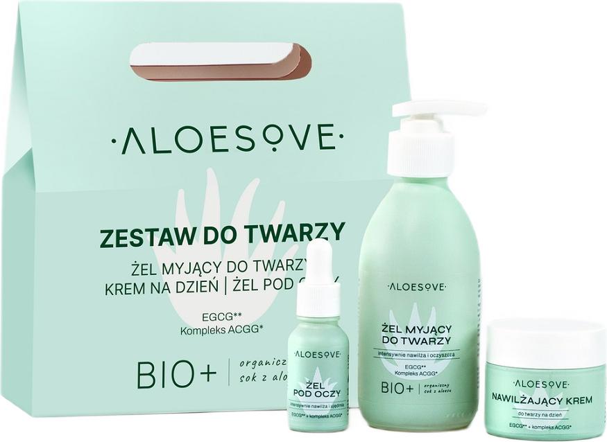 ALOESOVE Geschenkset: Reinigungsgel, Feuchtigkeitscreme, Augengel