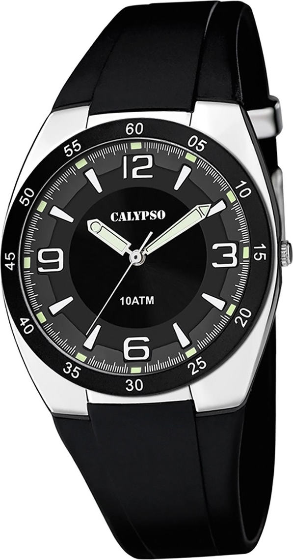 Calypso plastovéPolyuretánpánske hodinky K5753/3 náramkové hodinky čierne Analogico D2UK5753/3
