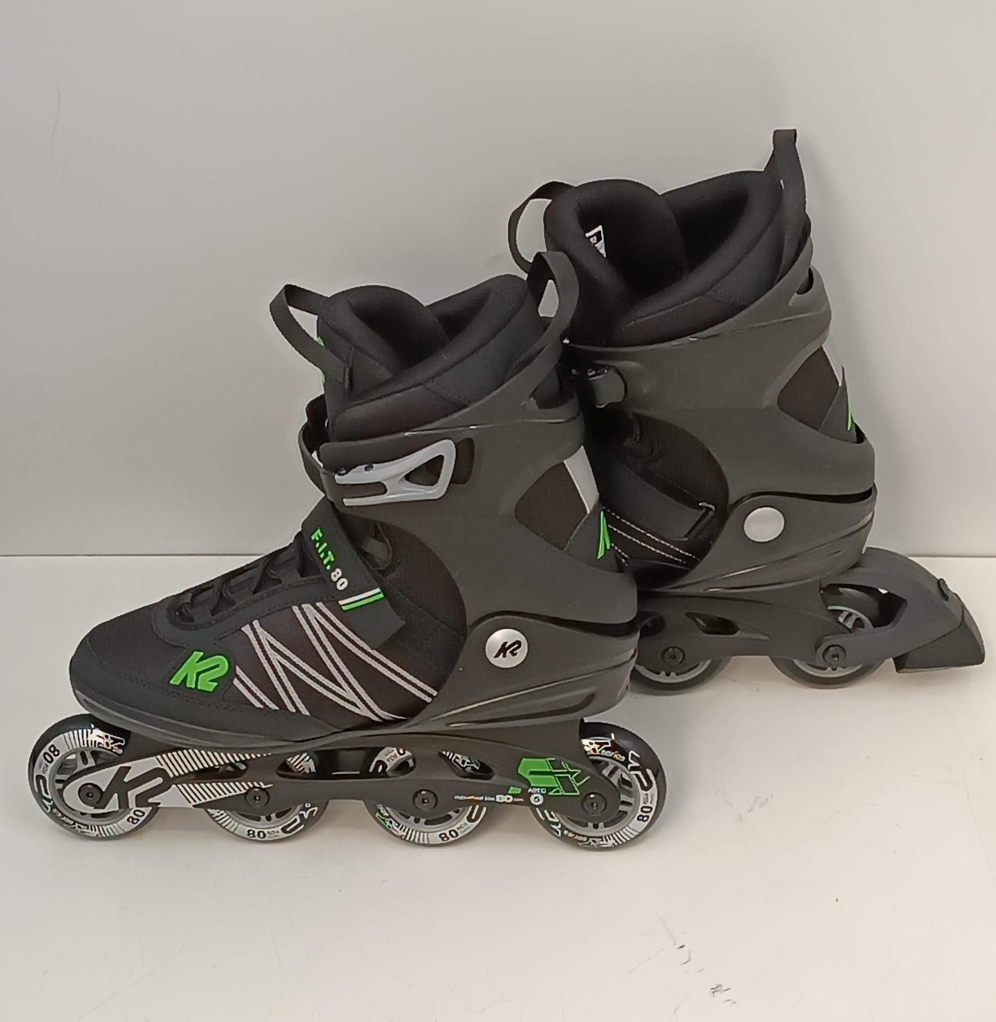 ( GEBR ) K2 Skates Herren Inline Skates F.I.T. 80, black - green, 30E0873.1.1.115 Gr: 45 Inliner-K2-Inline-Skates-Rollschuh