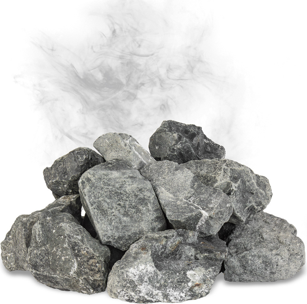 Flameup deutsche Diabas Saunasteine, 20 kg, 80 - 120 mm, vorgewaschene Aufgusssteine für Saunaofen, handverlesen, schadstofffreies Saunazubehör für alle Arten von Sauna