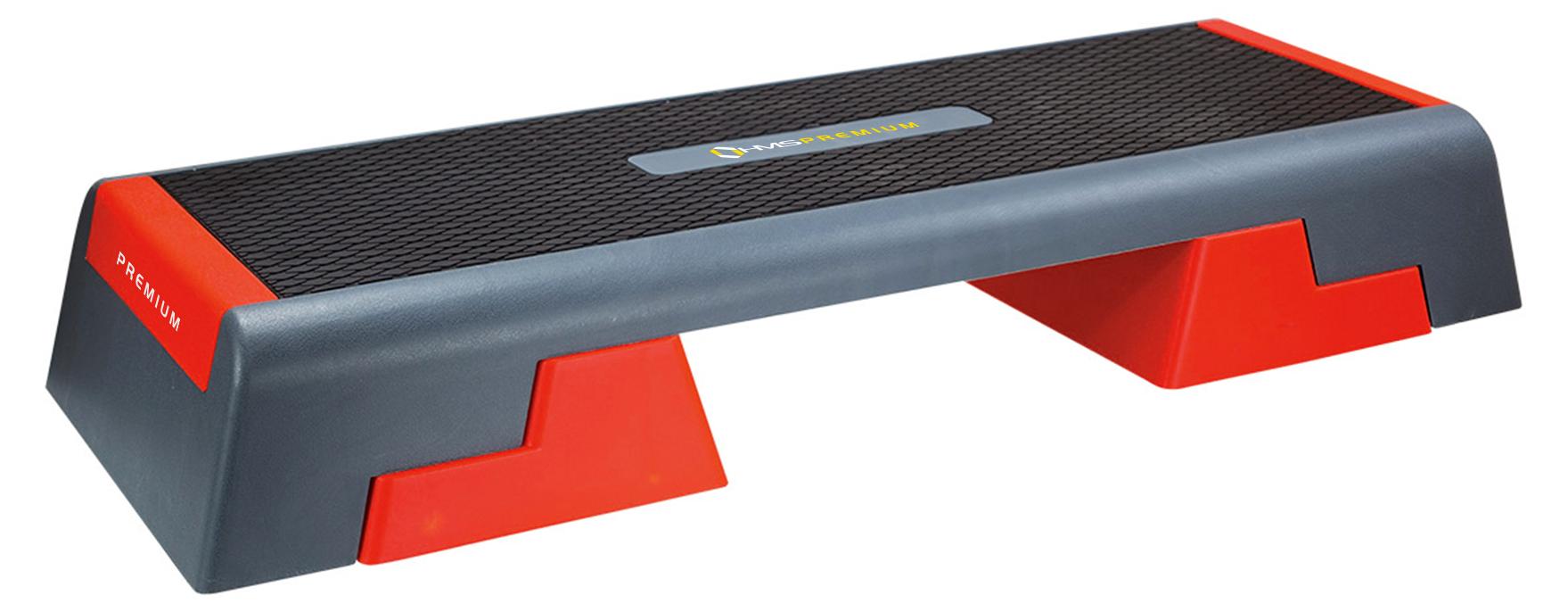 Czarno-czerwony step do aerobiku HMS Premium z regulacj wysokoci 17-44-024