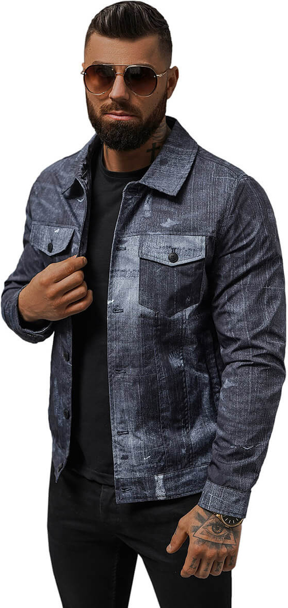 Herren Jacke Marineblau OZONEE O/3A178 M