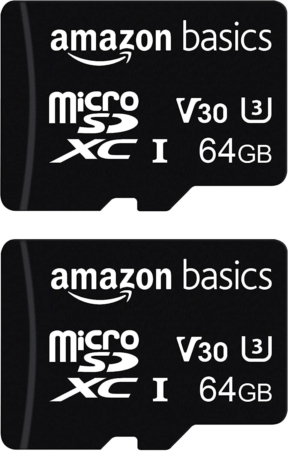 Amazon Basics âLSMICRO64GU3D Micro SDXC Class 10 UHS-I U3 V30 microSDXC Speicherkarte, 64 GB, Class 10 / UHS-III, 2er Pack Speicherkarten-Amazon Grlagen