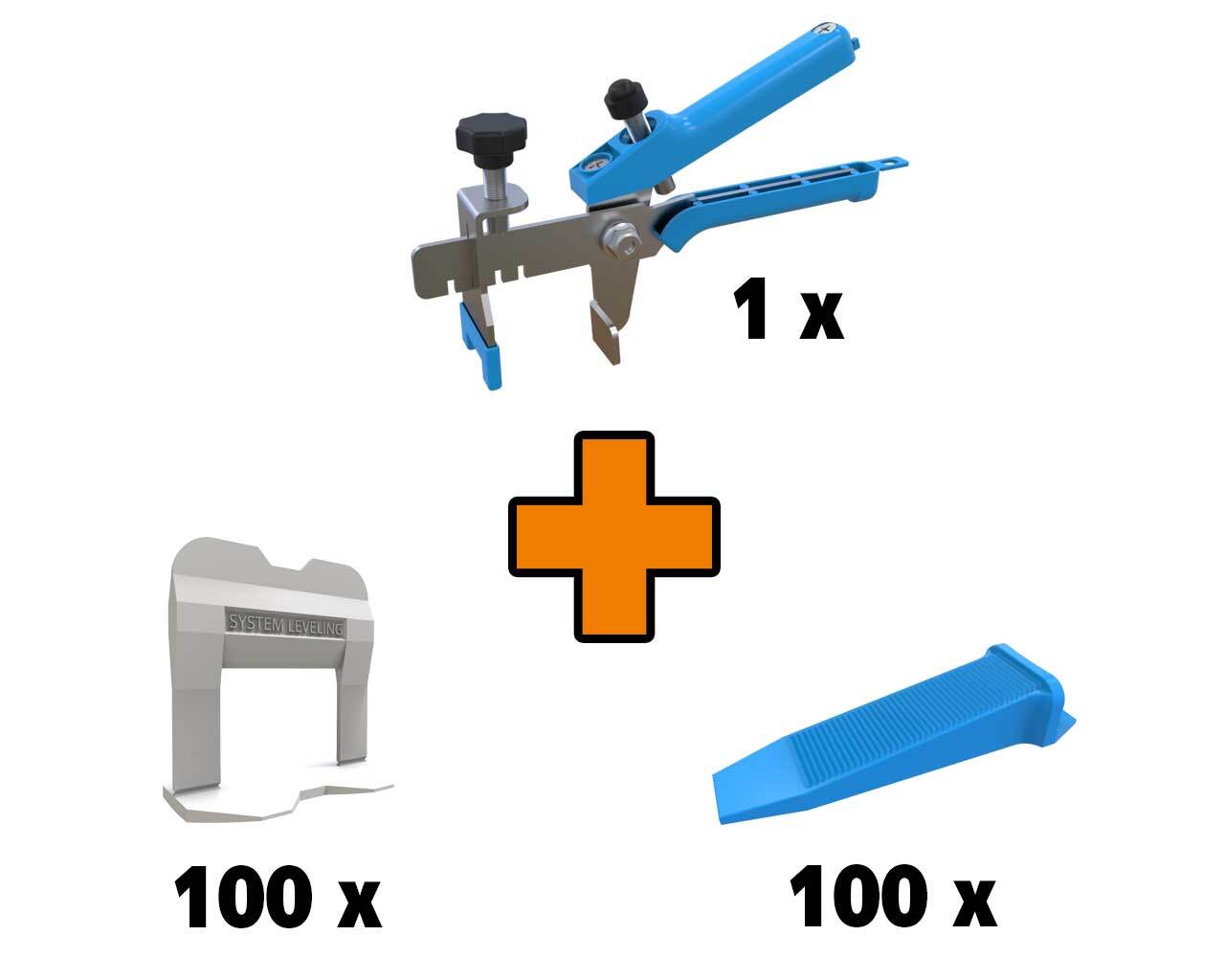 System Leveling Fliesen-Nivelliersystem Set S Fugenbreite 2 mm 1522