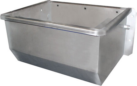 Sonstige Edelstahl Trogtränke 50cm, Ablauf 2", mit Heizung 100W 221031