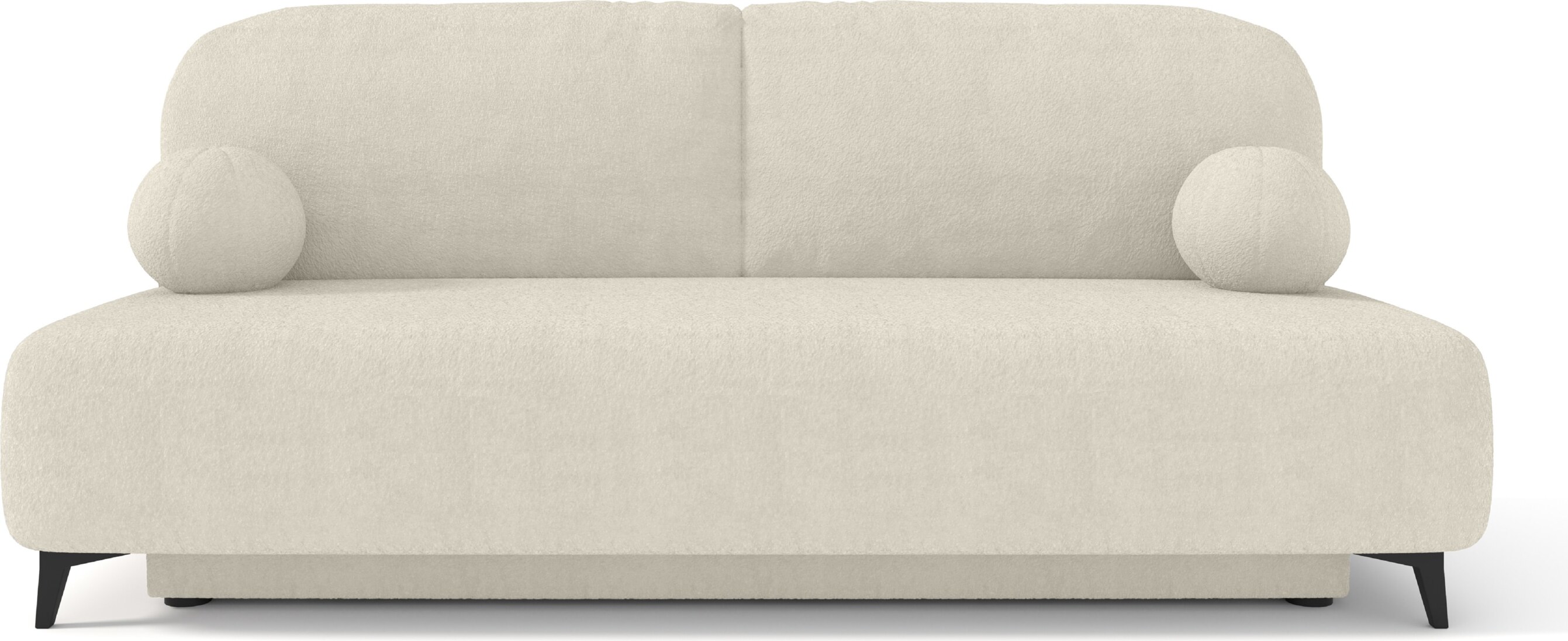 Alpi Meble Schlafsofa REA, Sofa mit Schlaffunktion und Bettkasten, Farbe: Weiß, Bouclé REAABRIAMO04_BIALY