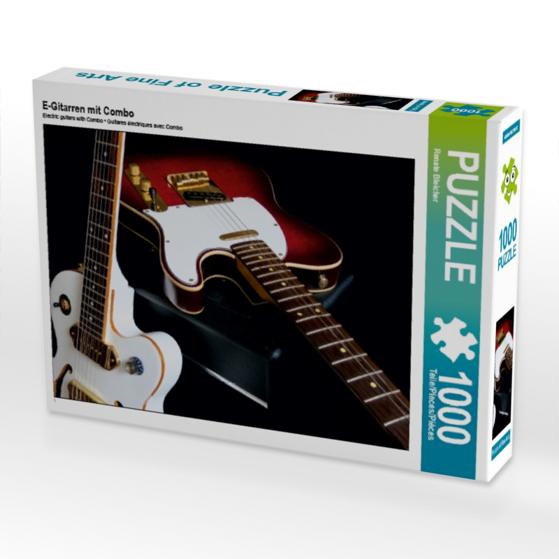 Calvendo Wildcat und Telecaster E-Gitarren mit Combo 1000 Teile Puzzle quer 640x480mm, Bleicher Renate; 7442687