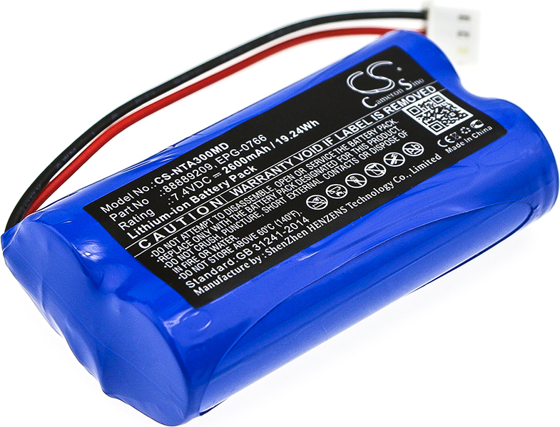 TECHTEK Akku Kompatibel mit [Natus] Algo 3, Algo 3i, Audiometer Algo 3, Audiometer Algo 3i Ersetzt 88889209, für EPG-0766, für EPG-0766 REV G, für