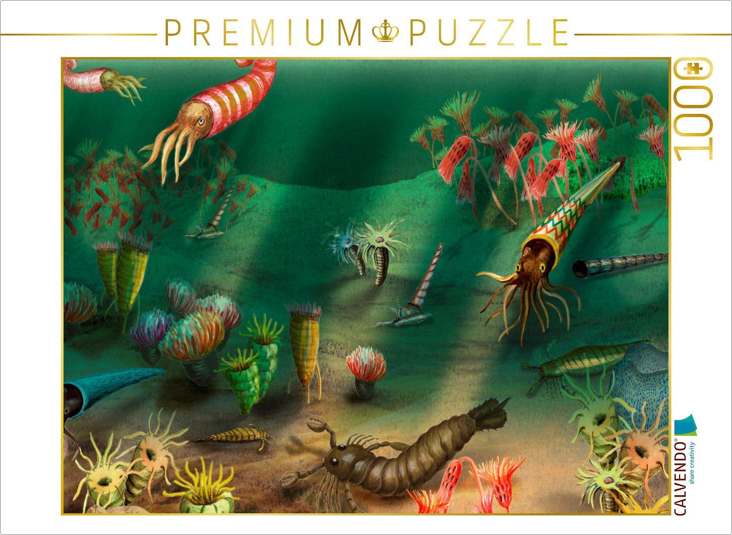 CALVENDO Puzzle Erdzeitalter Silur, Leben im Meer | 1000 Teile Lege-Größe 64x48cm Foto-Puzzle für glückliche Stunden